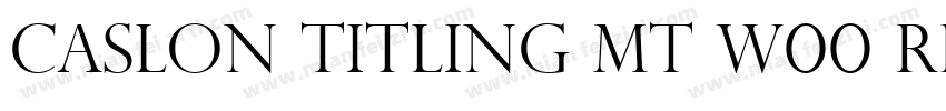 Caslon Titling MT W00 Regular字体转换